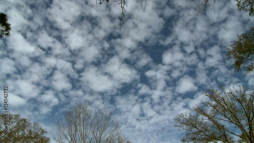 Altocumulus Perlucidus Clouds on Winter Day photo