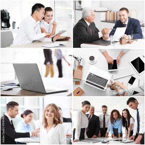 Collage of business people....