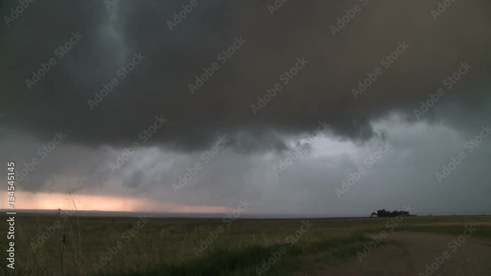 Advancing Storm Clouds Sweep Grasslands Advancing Storm Clouds Sweep Grasslands