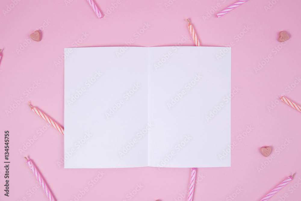Copyspace for birthday party on pink background. Copyspace for birthday party on pink background.