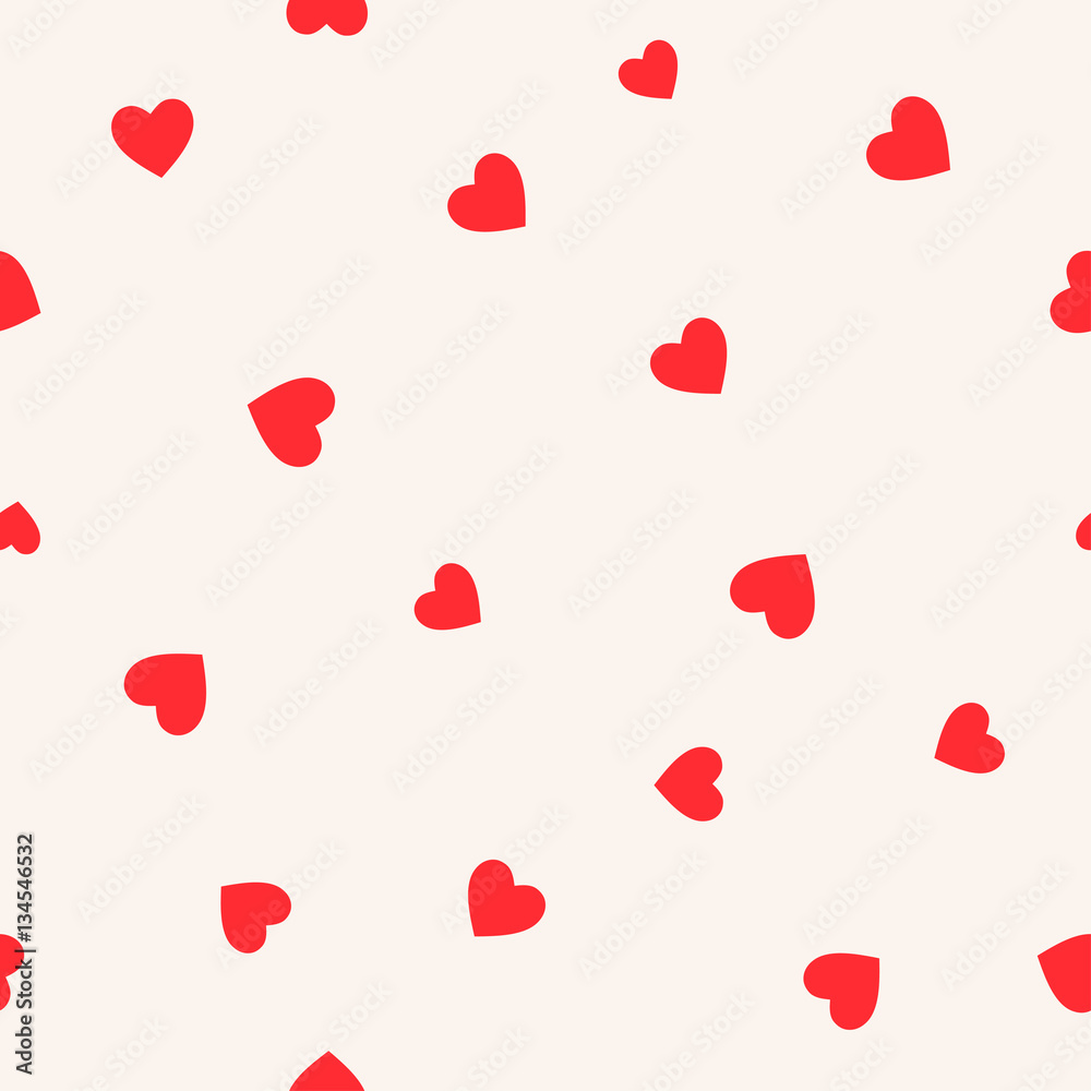 Seamless patterns with hearts. Valentine's day background