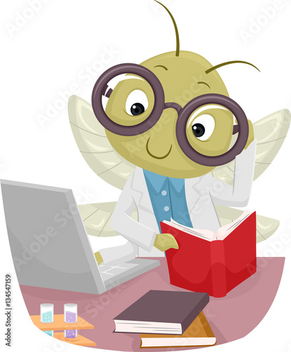 Mascot Bug Laptop Lab