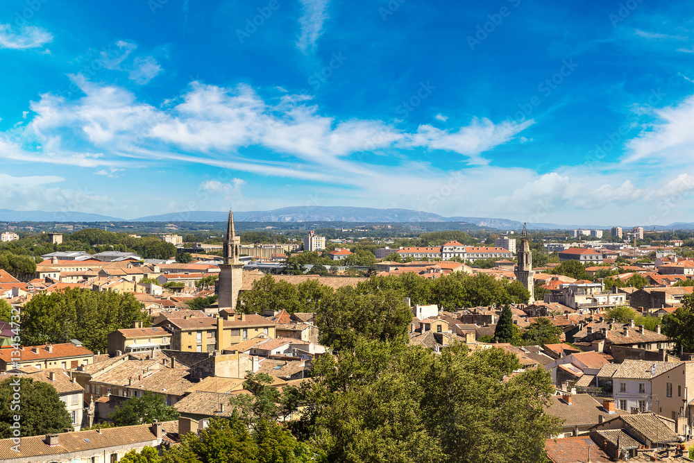 Fototapeta premium Panoramic aerial view of Avignon