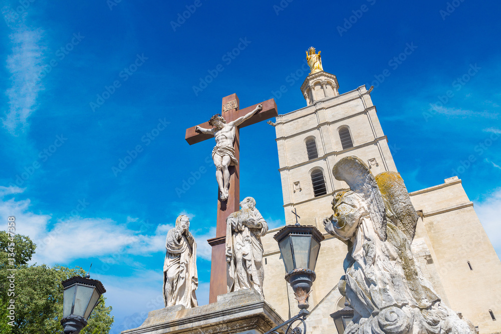 Obraz premium Cathedral and Papal palace in Avignon