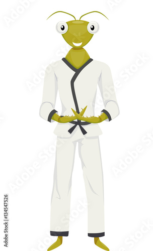 Mascot Praying Mantis Karate
