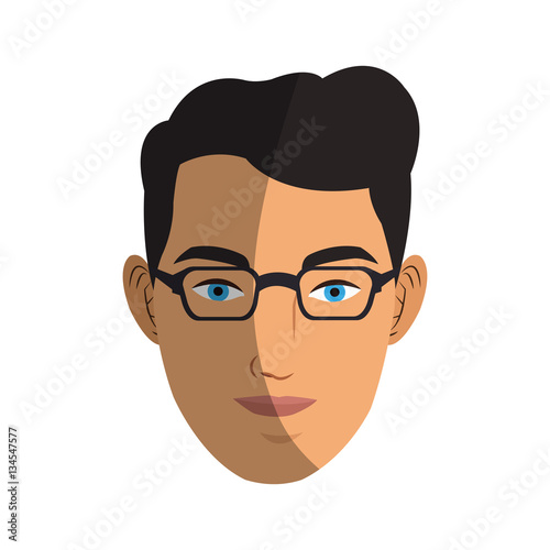 man cartoon icon over white background. vector illustration