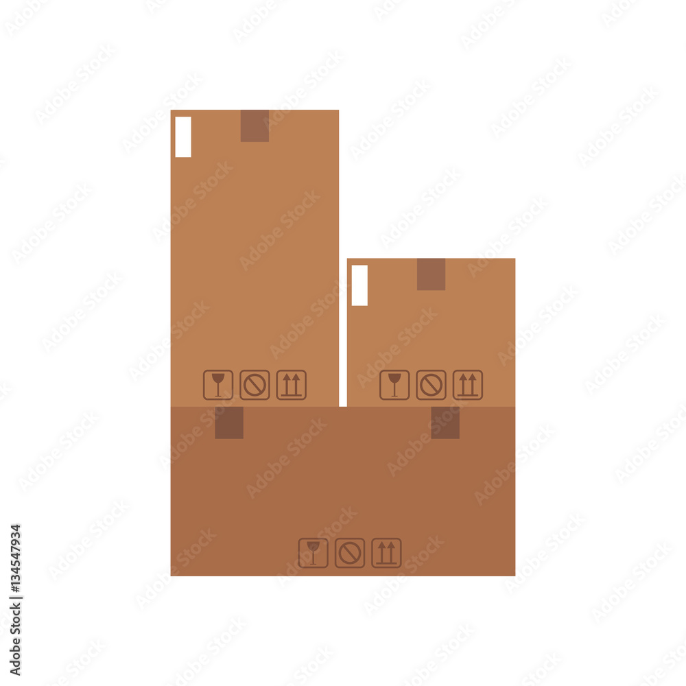 carton box icon over white background. colorful design. vector illustration carton box icon over white background. colorful design. vector illustration