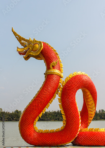 Dragon sculpture. thai style 
