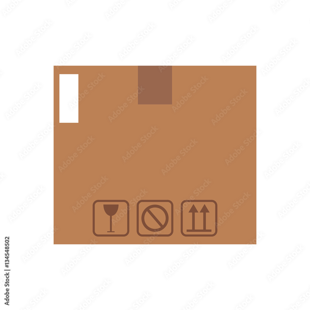 carton box icon over white background. colorful design. vector illustration carton box icon over white background. colorful design. vector illustration