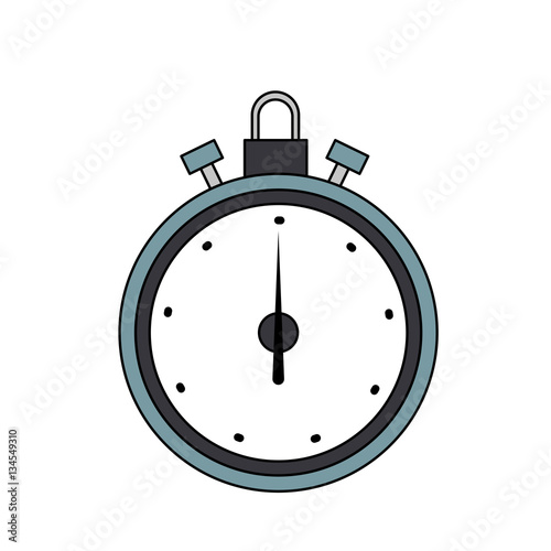 chronometer device icon over white background. colorful design. vector illustration