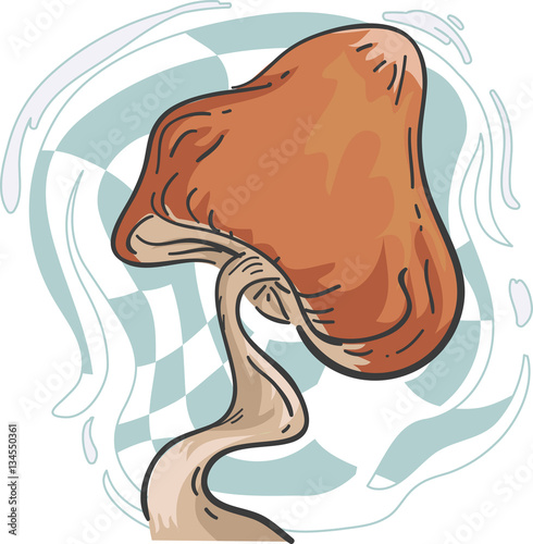 Psychedelic Mushroom Distorted
