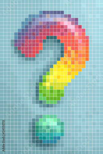 Question Mark Pixel Art Design