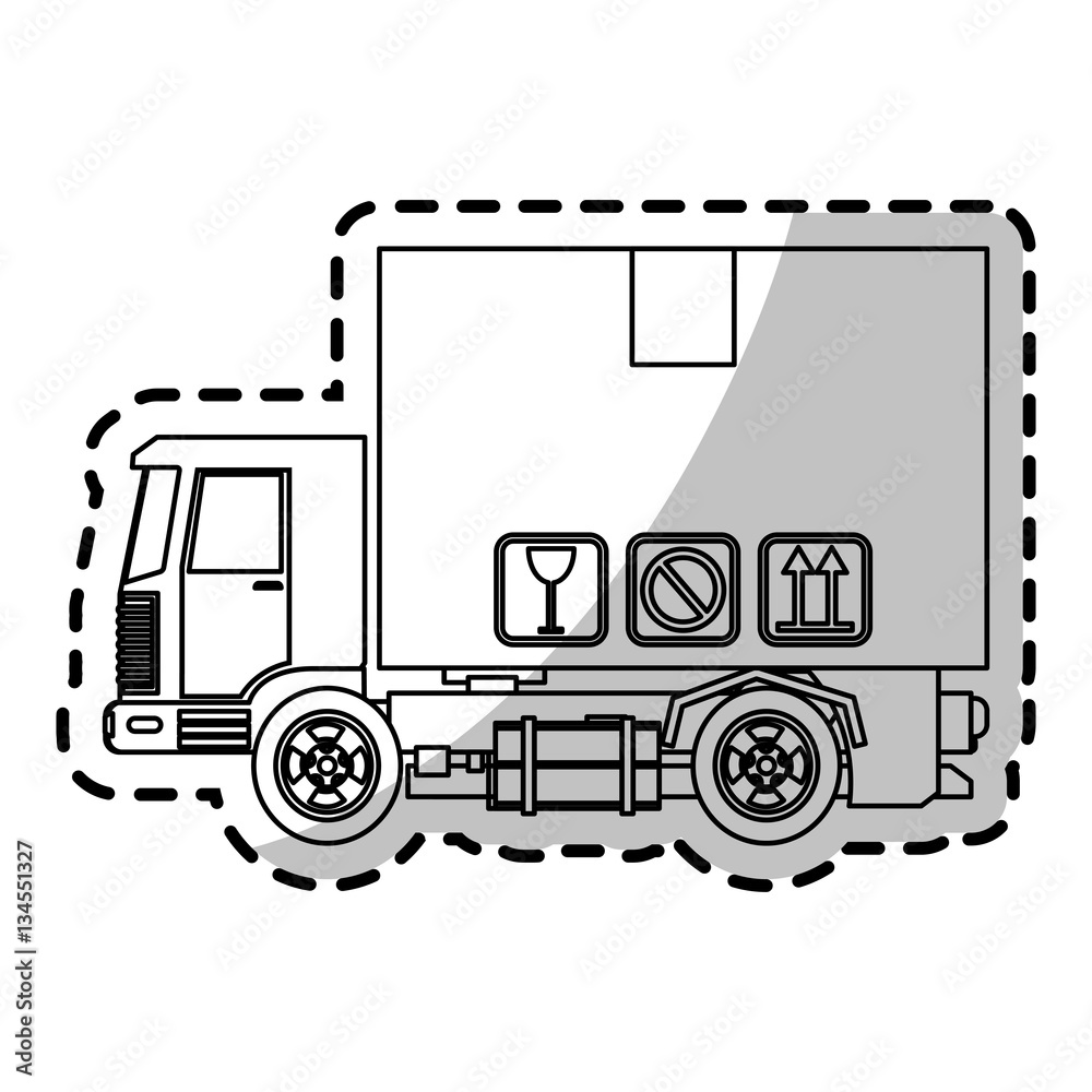 cargo truck icon over white background. vector illustration cargo truck icon over white background. vector illustration