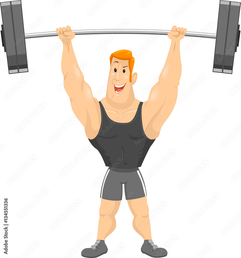 Man Weight Lift Barbell Man Weight Lift Barbell