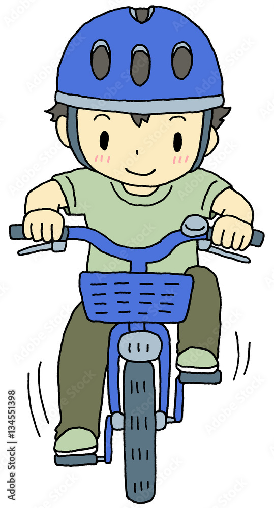 自転車 男の子 正面 Stock イラスト Adobe Stock