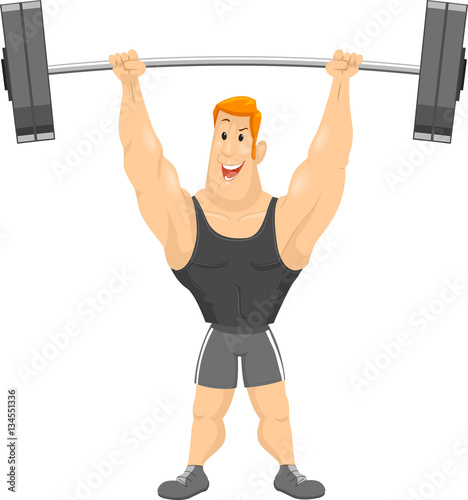 Man Weight Lift Barbell