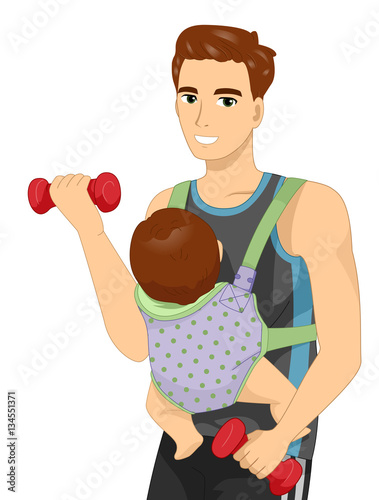 Man Work Out Baby Sling