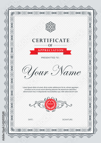 Certificate vector luxury template,