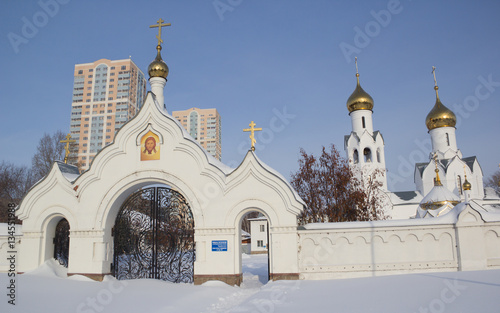 Archistrategos Mikhail church in Novosibirsk. Russia photo