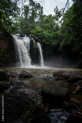 Haewsuwat waterfall at Khao Yai National Park  Thailand. The Wor