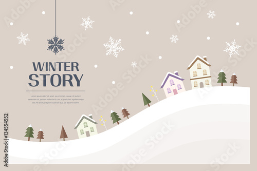 winter flat illustration