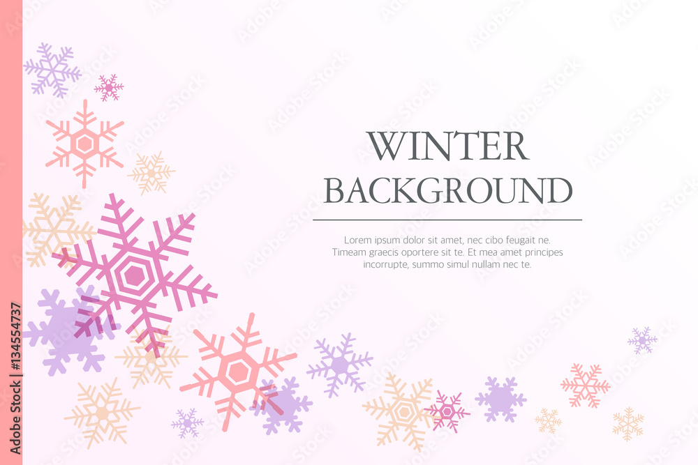 Fototapeta premium winter flat illustration