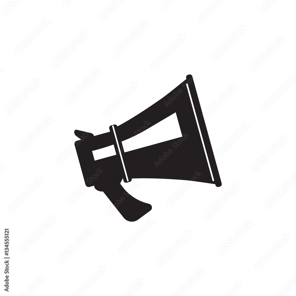 Vector icon or illustration with megaphone Vector icon or illustration with megaphone