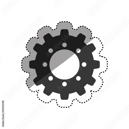 Gear machinery piece icon vector illustration graphic design