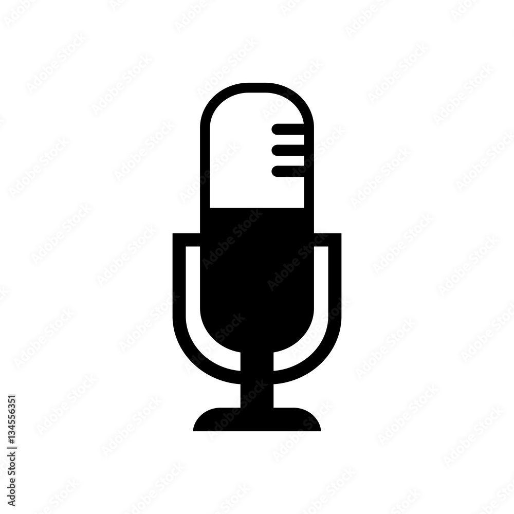 Microphone sound device icon vector illustration graphic design Microphone sound device icon vector illustration graphic design