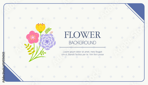 Floral background with frame illustration