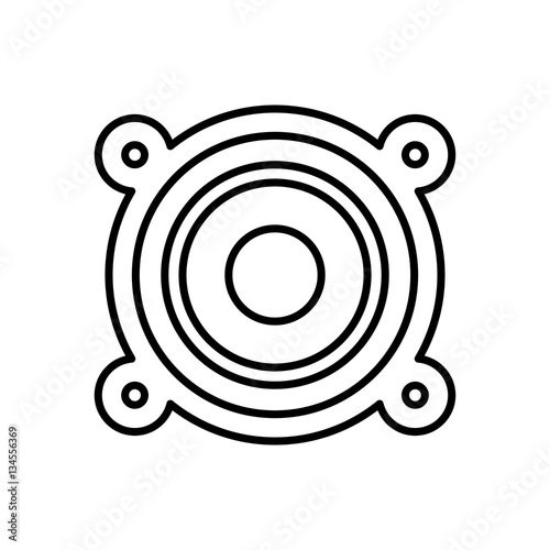 Music speaker technology icon vector illustration graphic design