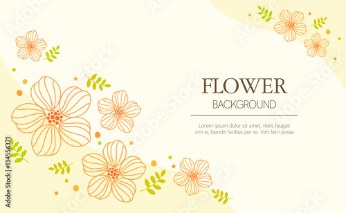 Floral background with frame illustration