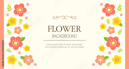Floral background with frame illustration
