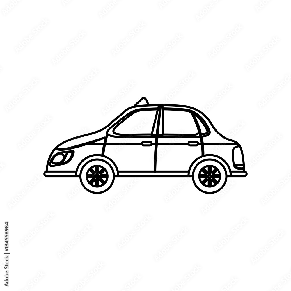 Taxi cab transport icon vector illustration graphic design