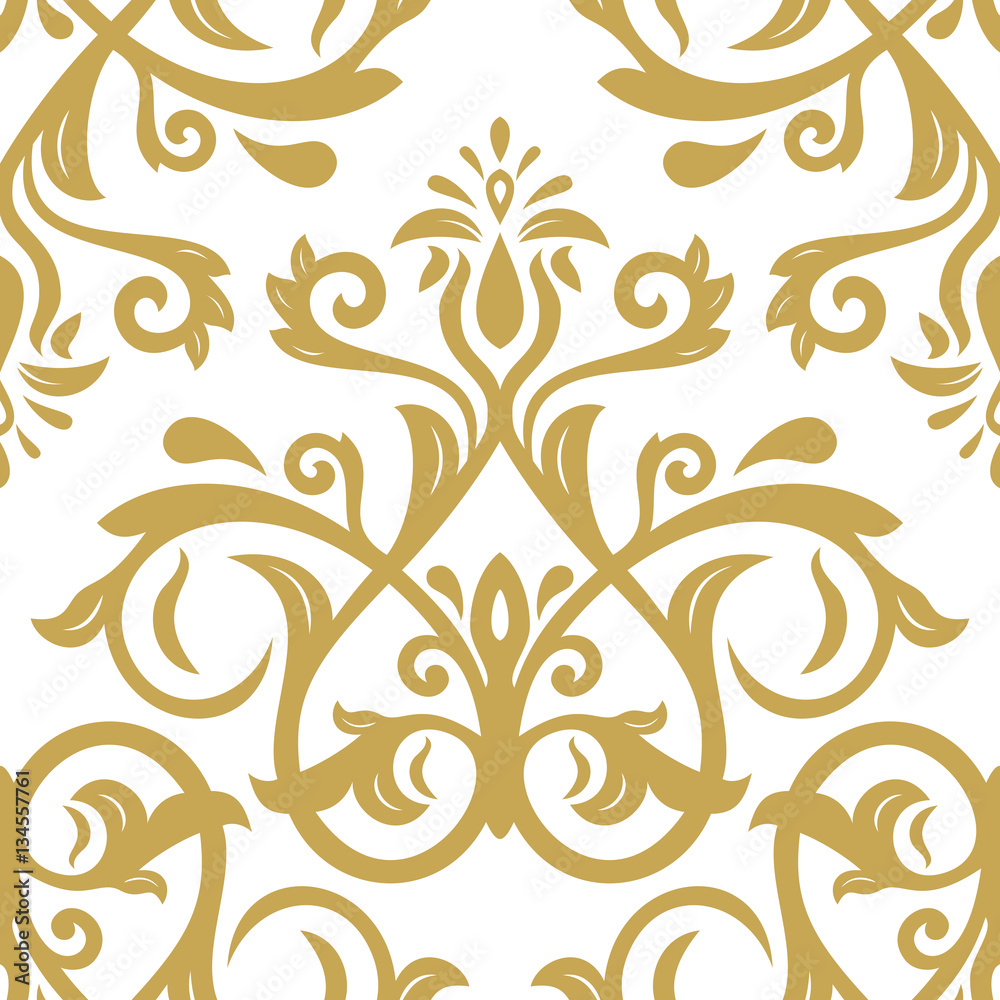 Seamless classic vector golden pattern. Traditional orient ornament. Classic vintage background Seamless classic vector golden pattern. Traditional orient ornament. Classic vintage background