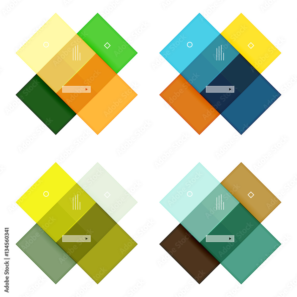 Fototapeta premium Abstract geometric line infographic templates
