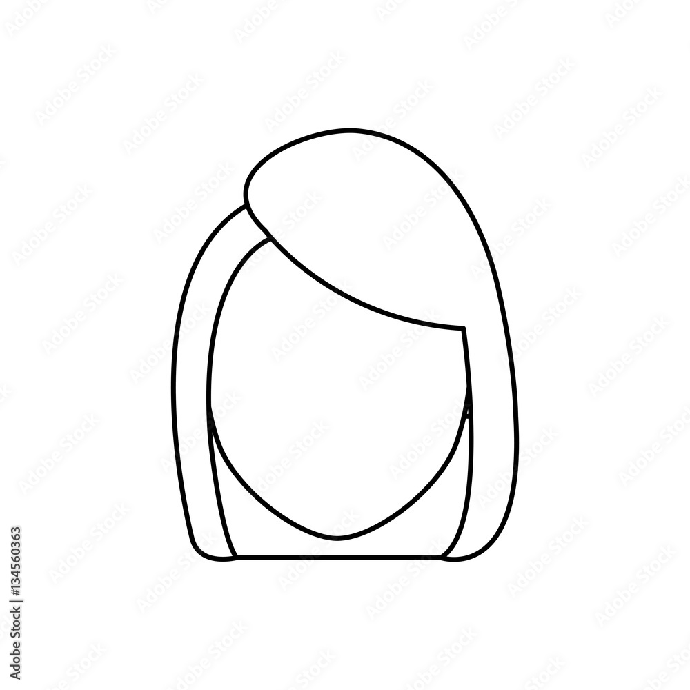 Obraz premium Woman faceless head icon vector illustration graphic design