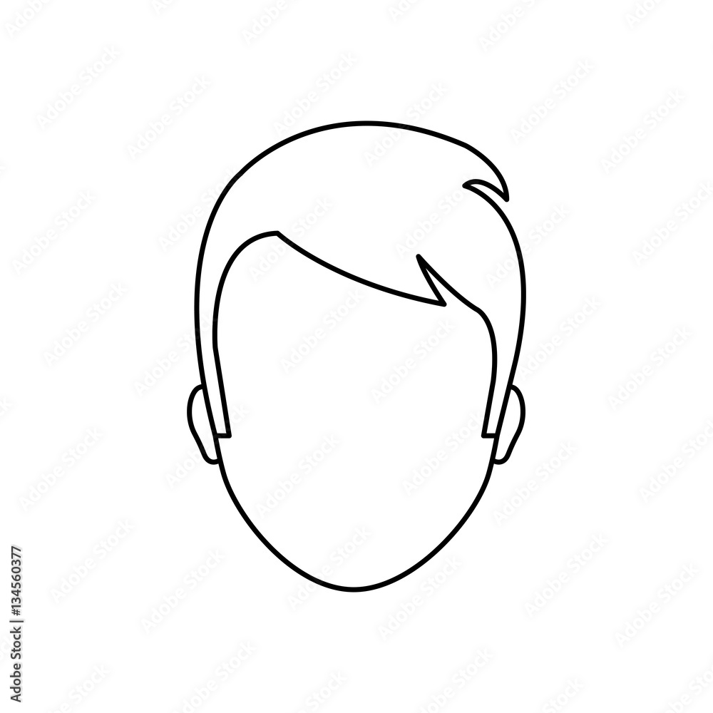 Man faceless head icon vector illustration graphic design Man faceless head icon vector illustration graphic design