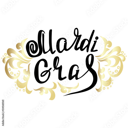 Mardi Gras vintage lettering background