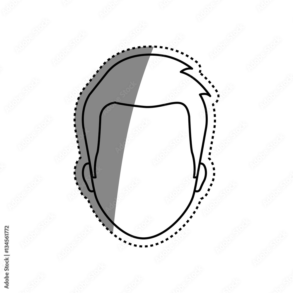 Man faceless head icon vector illustration graphic design Man faceless head icon vector illustration graphic design