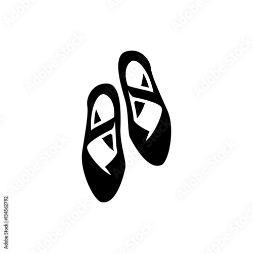 ballet shoes icon illustration