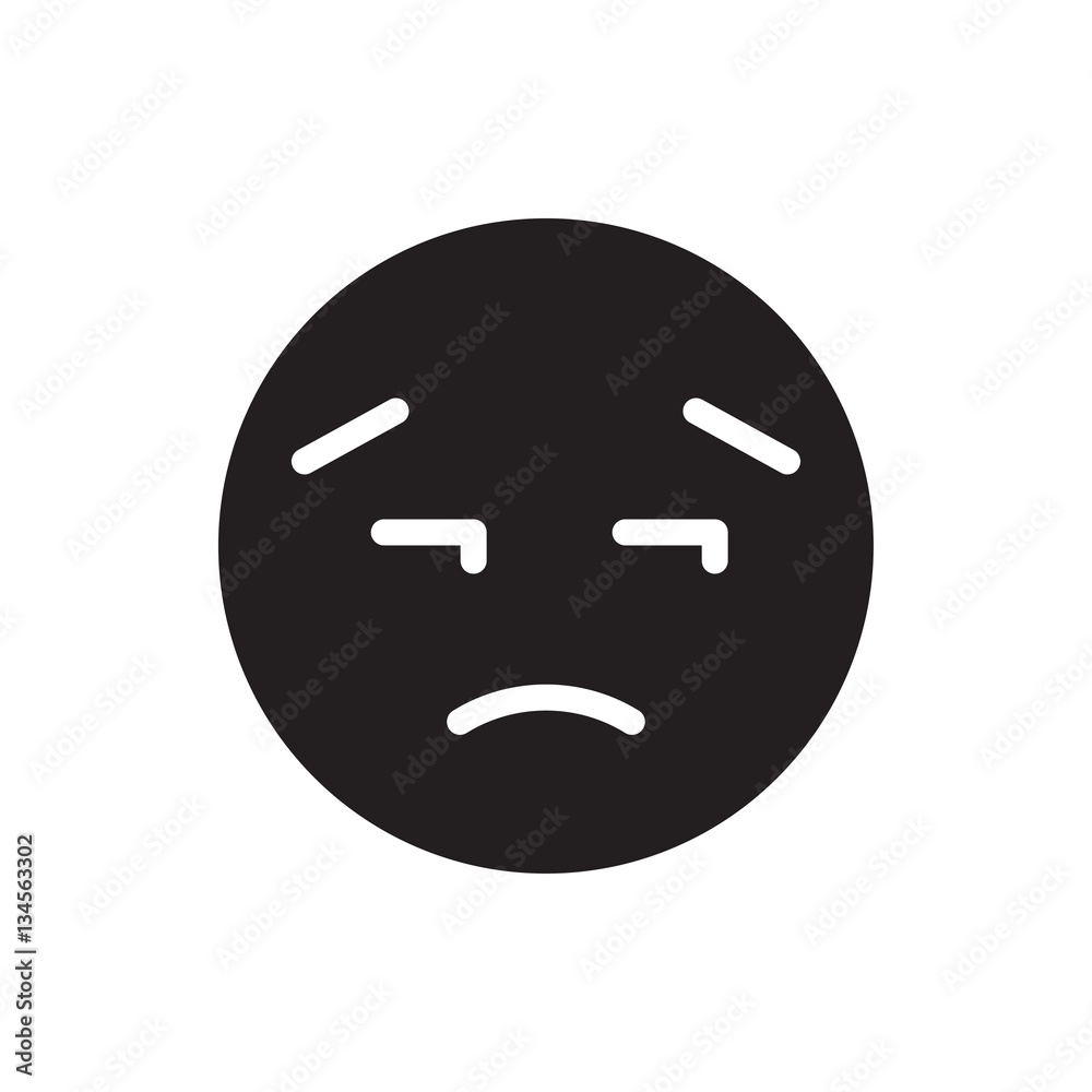 upset emoticon icon illustration upset emoticon icon illustration