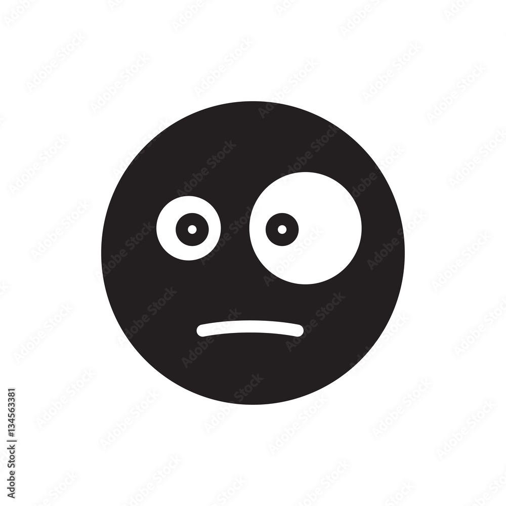 surprised emoticon icon illustration surprised emoticon icon illustration