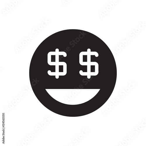dollar smiley icon illustration
