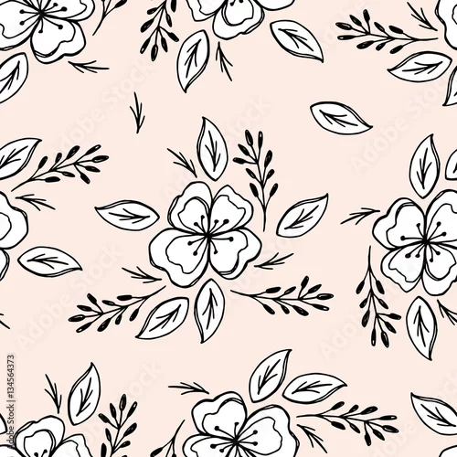 Tapety Piękny wzór z wiosennych kwiatów. Może być używany do pakowania papieru, zaproszenia na ślub, tapet i tekstyliów.