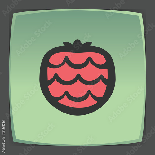 Vector outline strawberry fruit icon. Modern infographic logo and pictogram.