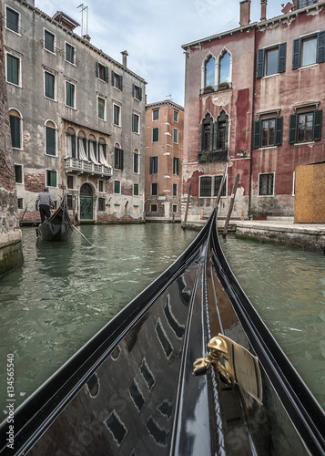 Venice-the pearl of the world architecture./The ancient city of Venice is in Italy on the Gulf of Venice. Famous streets - channels , the movement which is possible only by boat . © seregayu