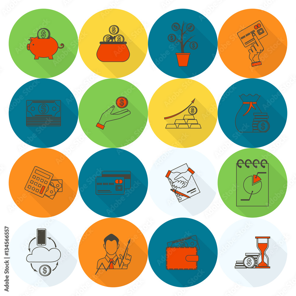 Business and Finance Icon Set Business and Finance Icon Set