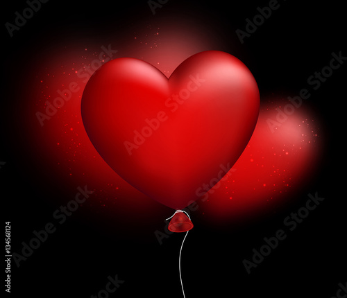 Valentine's love card with heart.