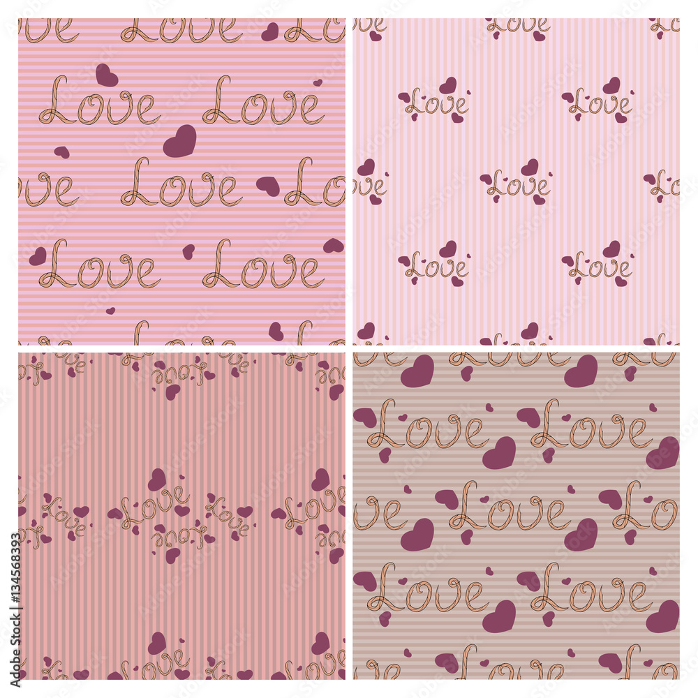 Valentine's day floral vector seamless.  Design element for wallpapers, web site backgrounds, wedding invitation, birthday or Valentines Day card, fabric print. Eps10